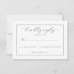 Elegant Minimalist Monochrome Invitations