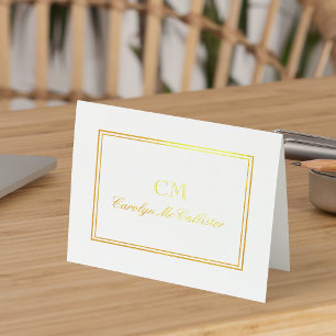 Elegant Minimalist Monogram Foil Card