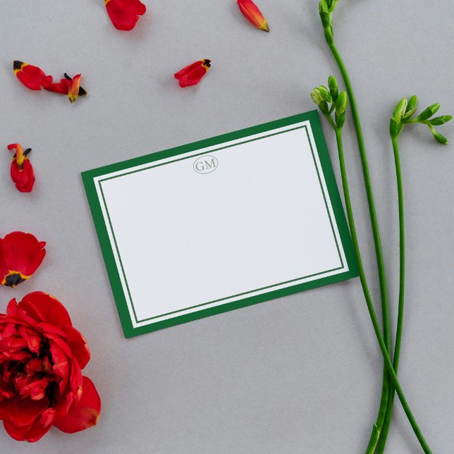 Elegant Minimalist Monogram Note Cards (Elegant Minimalist Monogram Note Cards)