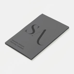 Elegant Minimalist Monogram Post-It Notes