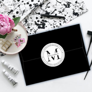 Elegant Minimalist Monogram Return Address Seal
