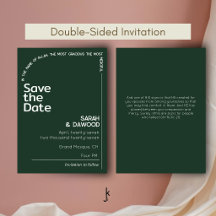 Elegant Minimalist Muslim Emerald Green Wedding