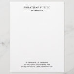 Elegant Minimalist Nostalgic Look Professional Letterhead<br><div class="desc">Classic Elegant Minimalist White Nostalgic Look Professional Template Letterhead.</div>