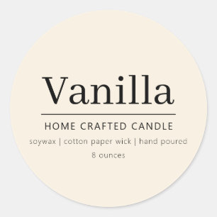 Elegant Minimalist Personalized Candle Label