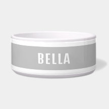 Elegant Minimalist Personalized Grey Pet