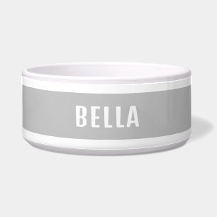 Elegant Minimalist Personalized Grey Pet