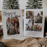 Elegant Minimalist Photo Christmas Card<br><div class="desc">This holiday card features a simple,  elegant design and real gold foil. This gorgeous modern minimal Christmas card allows a section to upload your own perfect picture to the font & back.</div>