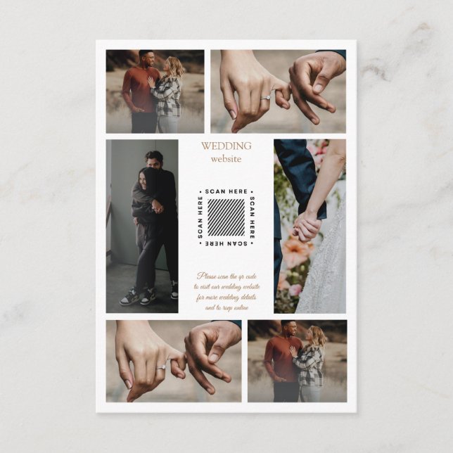 Elegant minimalist Photo Collage Wedding enclosure (Front)