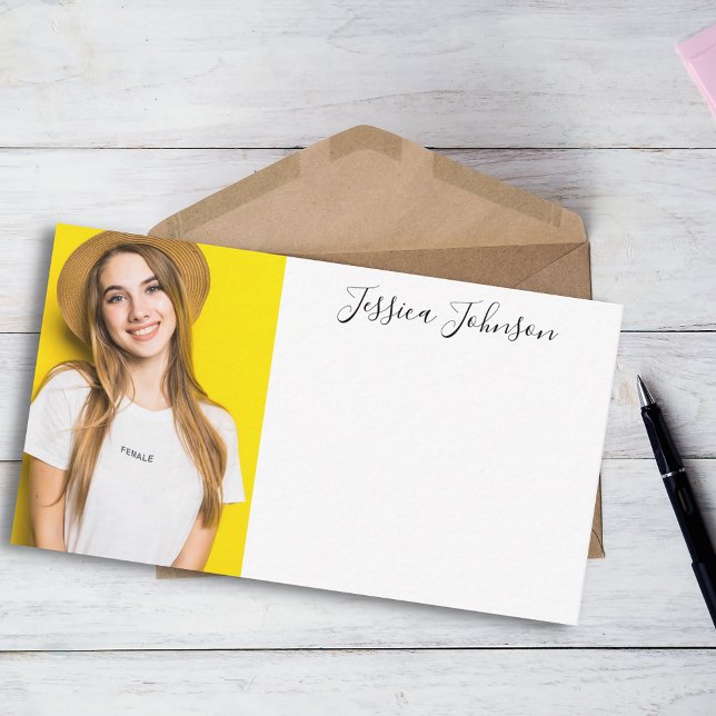 elegant minimalist photo modern calligraphy card (Creator Uploaded)