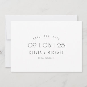 Elegant Minimalist Photo Save The Date