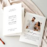 Elegant Minimalist Photo Wedding Ceremony Program<br><div class="desc">Note that the cards arrive flat,  and you'll need to Fold Down the Middle to convert them to folded papers.
If you need help or matching items,  please contact me.</div>