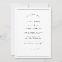 Elegant Minimalist Photo Wedding Invitation