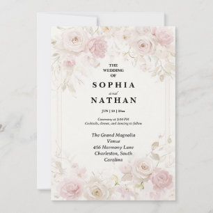 Elegant Minimalist Photo Wedding Invitation 