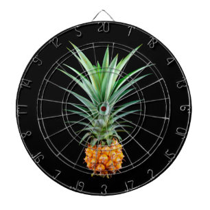 elegant minimalist pineapple Black background Dartboard