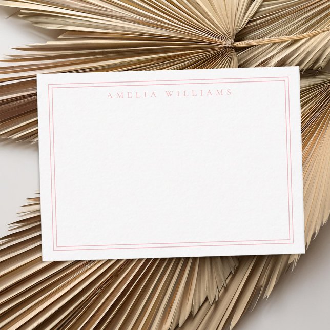 Elegant Minimalist Pink Two Border Card (Creator Uploaded)