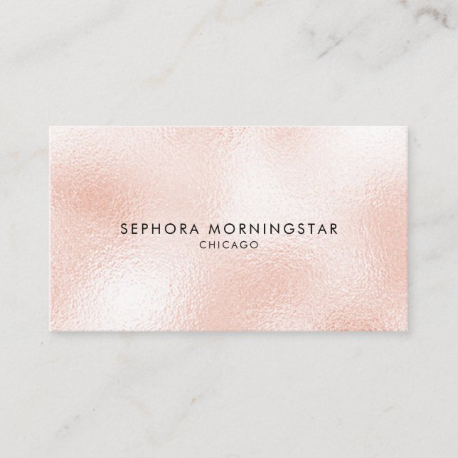 Elegant Minimalist Professional Modern Frost Opal Business Card (Front)