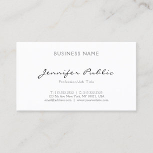 Elegant Minimalist Professional Modern Simple Business Card
