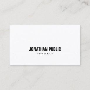 Elegant Minimalist Professional Modern Sleek Plain Business Card
