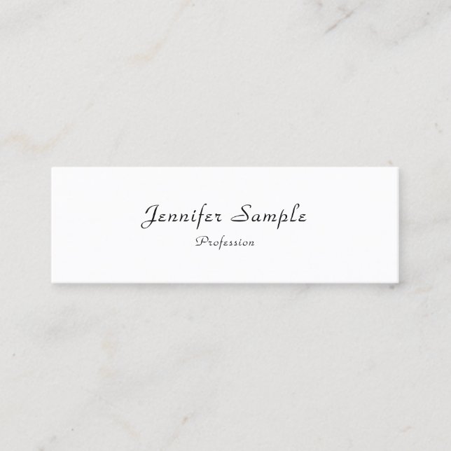 Elegant Minimalist Professional Modern Template Mini Business Card (Front)