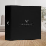 Elegant Minimalist Professional Monogram Binder<br><div class="desc">Modern minimalist business binder featuring elegant monogram typography.</div>