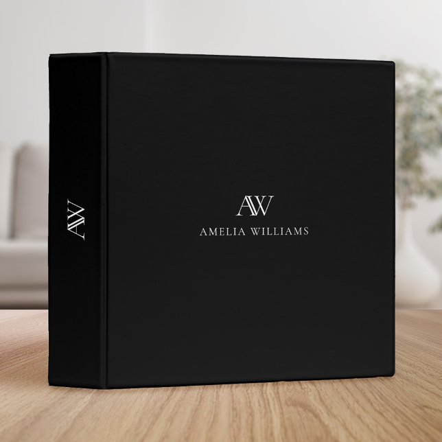 Elegant Minimalist Professional Monogram Binder (Creator Uploaded)