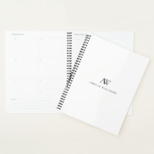 Elegant Minimalist Professional Monogram Planner