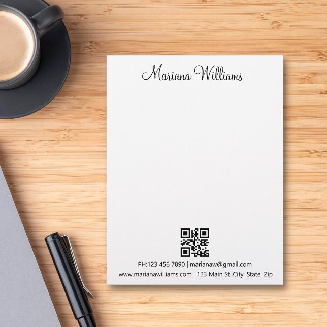 elegant minimalist qr code business letterhead (Creator Uploaded)