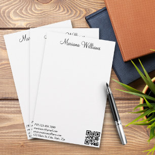 elegant minimalist qr code business trendy  stationery