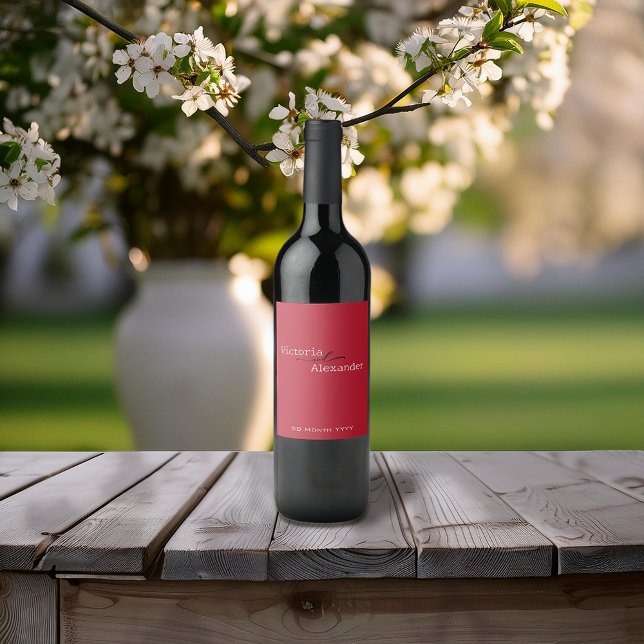 Elegant Minimalist Red Wine Label (Creator Uploaded)