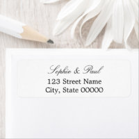Elegant Minimalist Return Address Label