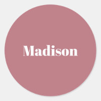 Elegant Minimalist Rose Gold White Name