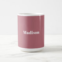 Elegant Minimalist Rose Gold White Name