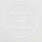Elegant Minimalist Round Wedding Monogram
