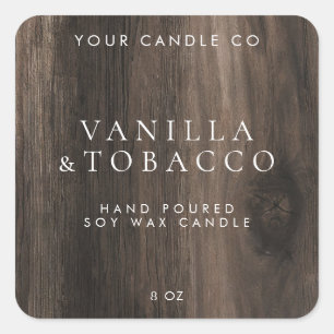 Elegant Minimalist Rustic Candle Label