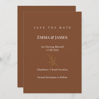 Elegant Minimalist Save the Date Card | Modern