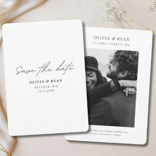 Elegant Minimalist Save the Date  Invitation