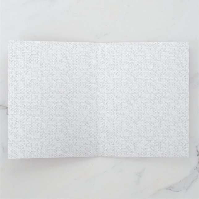 Elegant Minimalist School Pattern Thank You Card (Inside)