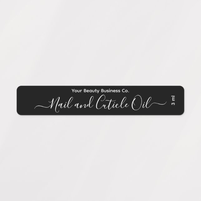 Elegant Minimalist Script Black and White Custom (Design 1)