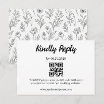 Elegant Minimalist Script Combo Traditional and QR