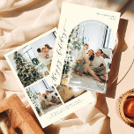 Elegant Minimalist Script Happy Holidays 5 Photo  Holiday Card<br><div class="desc">Elegant Minimalist Script Happy Holidays 5 Photo Holiday Card</div>