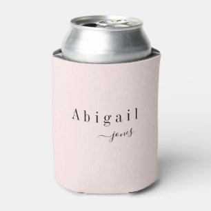 Elegant Minimalist Script Name Personalized Can Cooler