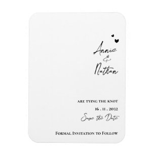 Elegant Minimalist Script Tying the Knot Wedding Magnet