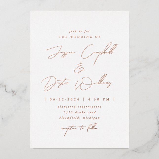 Elegant Minimalist Script Wedding (Front)