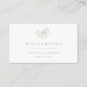 Elegant Minimalist Script Wedding Enclosure Card