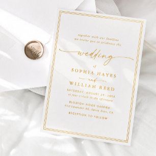 Elegant Minimalist Script Wedding Gold