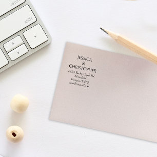 Elegant Minimalist Serif Custom Return Address Rubber Stamp