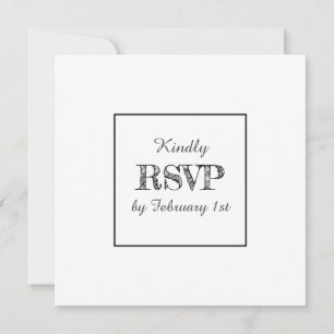 Elegant Minimalist Simple Photo Wedding RSVP Invitation