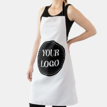 Elegant, Minimalist &amp; Sleek Black QR Code Logo  Apron