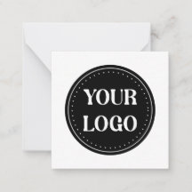 Elegant, Minimalist &amp; Sleek Black QR Code Logo  Card