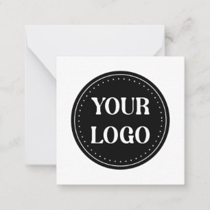Elegant, Minimalist & Sleek Black QR Code Logo  Card